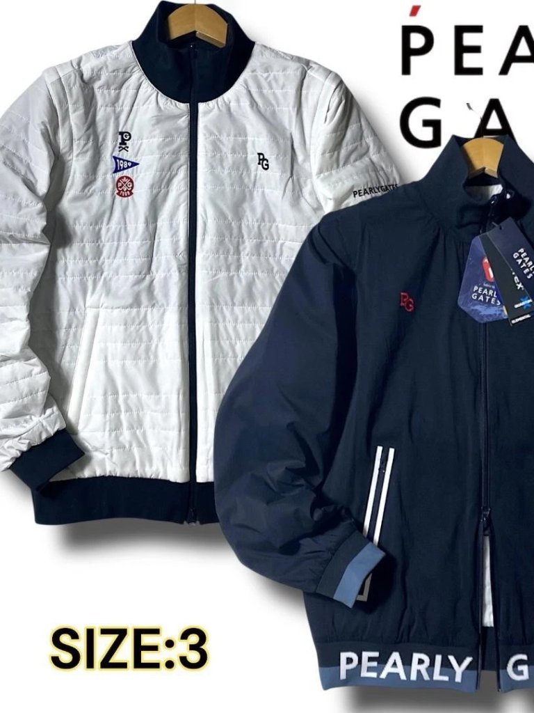 Pearly Gates Men's Reversible Navy & White Golf Jacket/Vest Size 4 ( M )10806